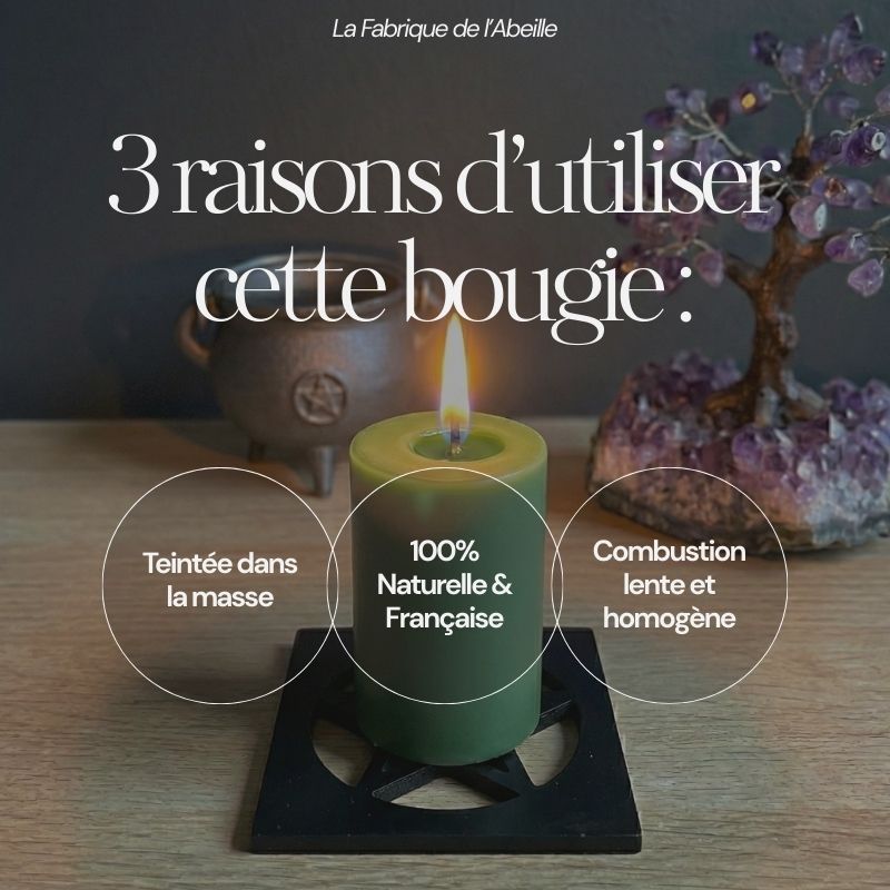 bougie verte pour rituel