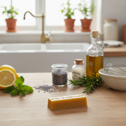 Lingot en cire d'abeille alimentaire