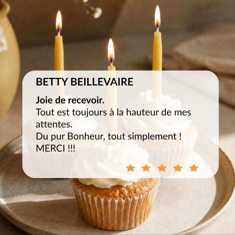 bougie naturelle anniversaire