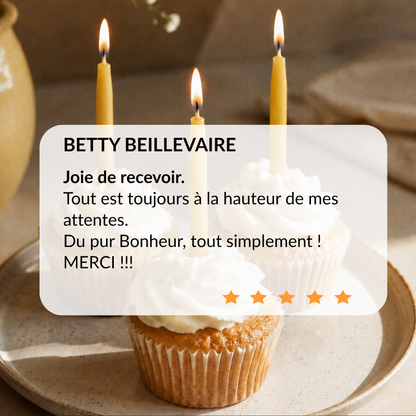 bougie naturelle anniversaire