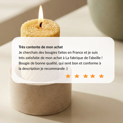 avis bougie roulee cire d'abeille