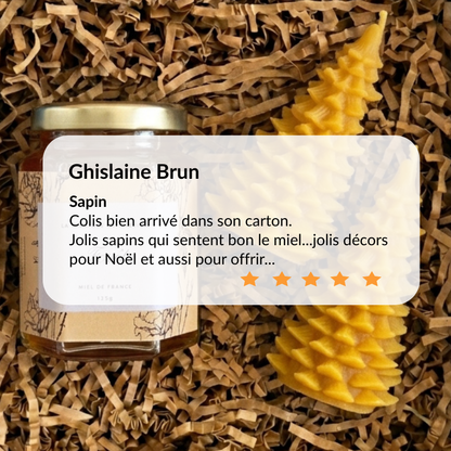 Coffret miel et bougie de Noël en cire d'abeille - Avis clients - La Fabrique de l'Abeille