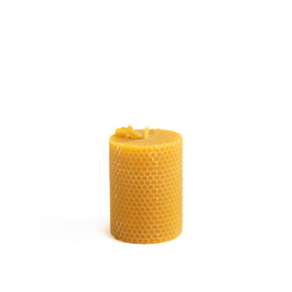 grosse bougie naturelle en cire d'abeille