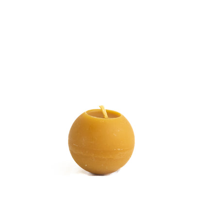 Petite bougie ronde boule en cire d'abeille 10h - La Fabrique de l'Abeille