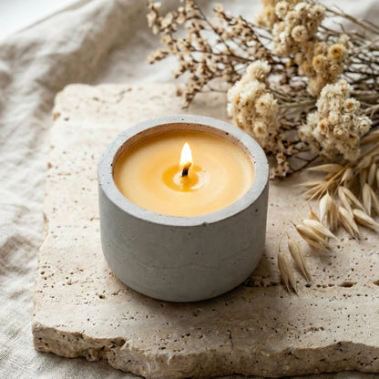 bougie naturelle béton