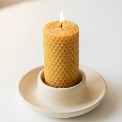 bougie roulee cire abeille 10h