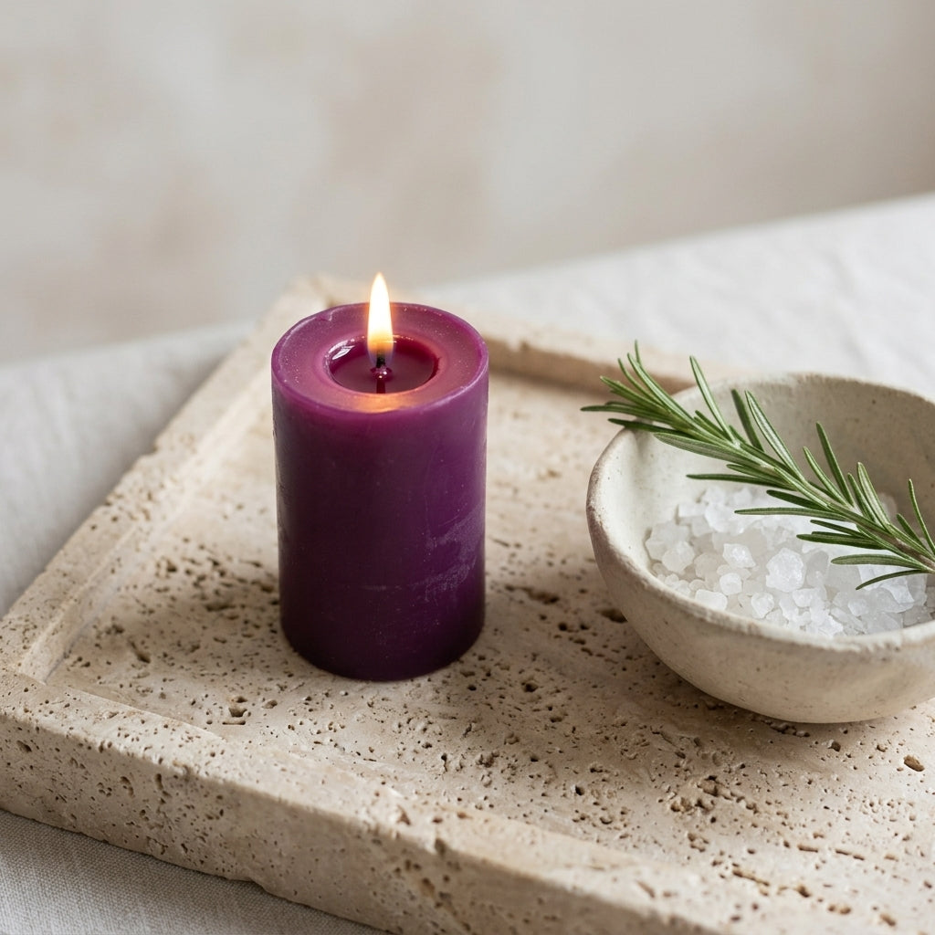 bougie violette rituel