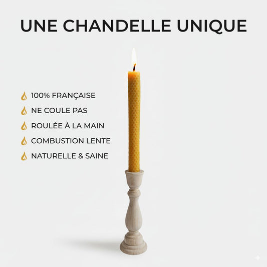 bougie chandelier cire d'abeille
