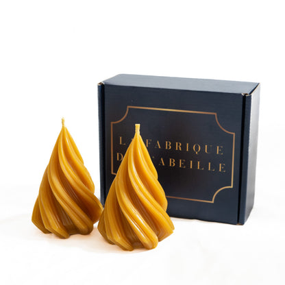 duo de bougies sapin de noel