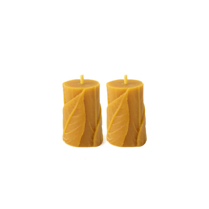 Lot de 2 bougies feuille en cire d'abeille 12h - La Fabrique de l'Abeille
