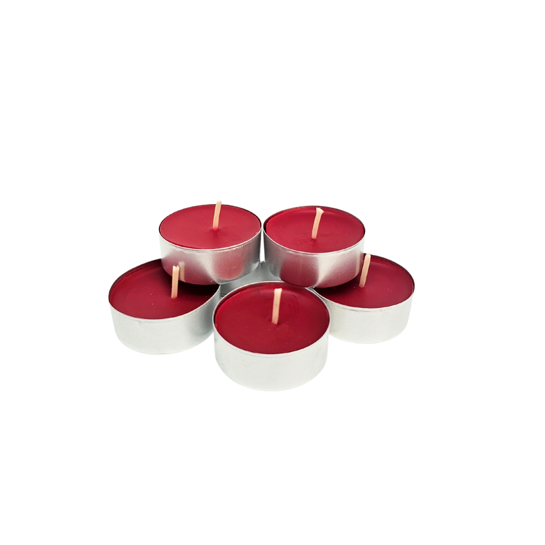 Bougie chauffe-plat rouge