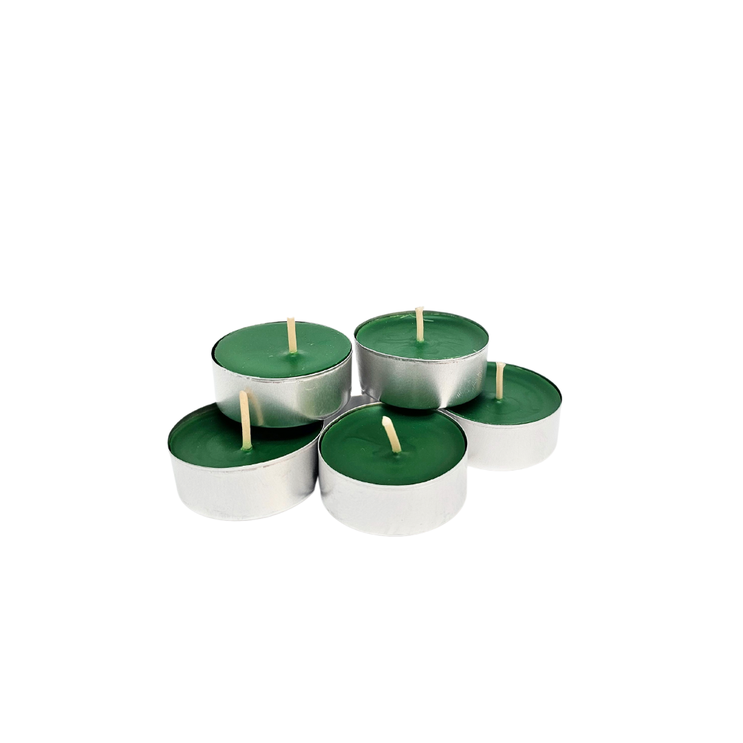  bougies chauffe-plat vertes 
