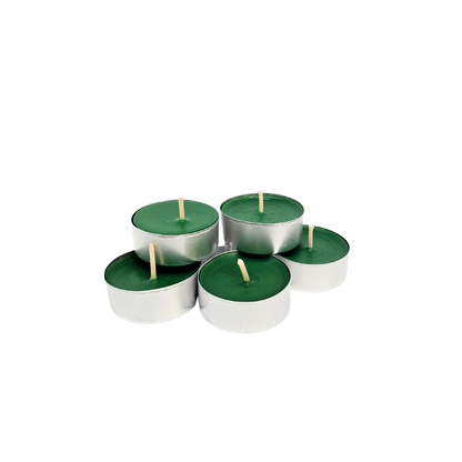  bougies chauffe-plat vertes 